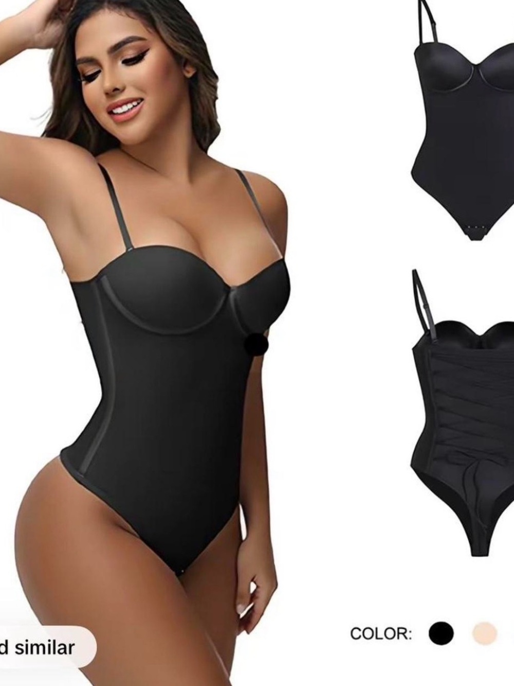 Shapewear body suit corset tie up